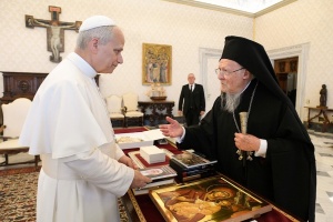 papież Leon czternasty i patriarcha Bartłomiej